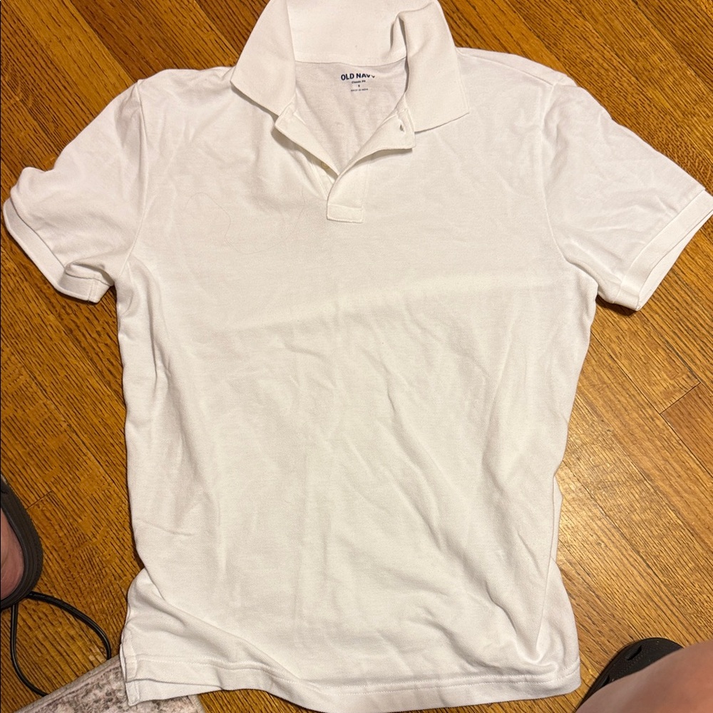 Old Navy Men's White Polo Shirt